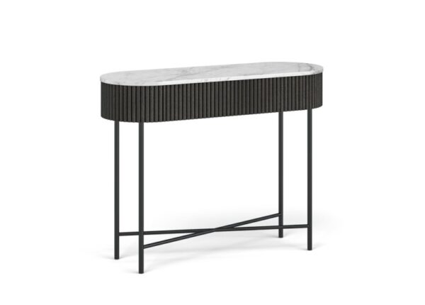 Lucas Console Table Black Mango Wood and Marble Top at The Urban Company Newry - 2