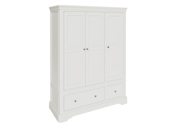 Mabel 3 Door Wardrobe in Bone White colour finish to buy online UK & Ireland delivery or visit The Urban Company Newry