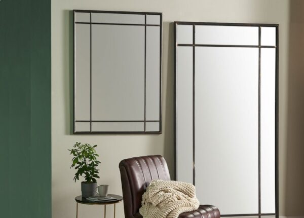 Antique Bronze Metal Rectangular Wall Mirror at The Urban Company Newry UK and Ireland delivery