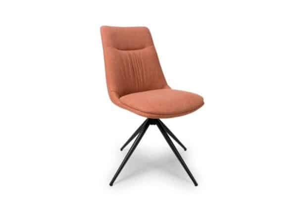 Boden Dining Chair Brick Orange Easy Clean Fabric on Swivel Base at The Urban Company Newry UK and Ireland delivery