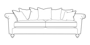 Amelia Luxury Extra Large Sofa made to order at The Urban Company Newry UK and Ireland delivery