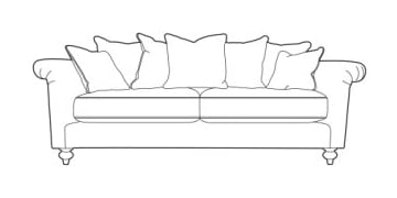 Amelia Luxury Large Sofa made to order at The Urban Company Newry UK and Ireland delivery