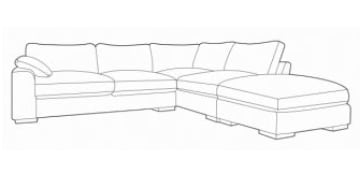 Malibu Luxury Corner Chaise Sofa made to order at The Urban Company Newry UK and Ireland delivery