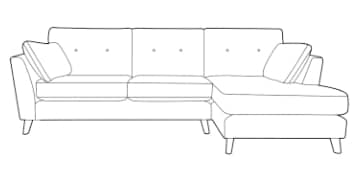 Palmira Luxury Chaise Corner Sofa made to order at The Urban Company Newry UK and Ireland delivery