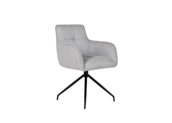 Theo Swivel Dining Chair Natural Flatweave Fabric Upholstery at The Urban Company Newry UK and Ireland delivery