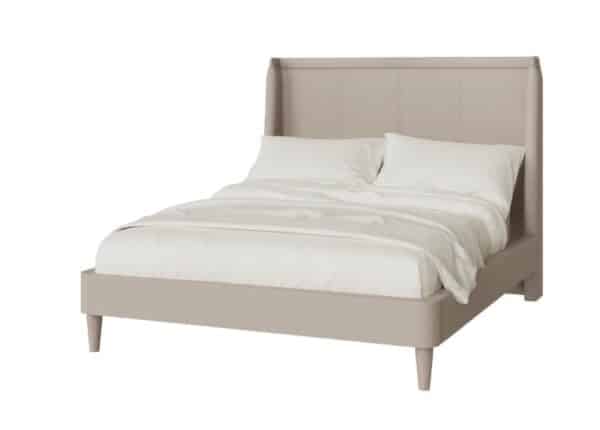 Zahra Super King Size Bed Frame Cream Fabric Upholstery at The Urban Company Newry - UK and Ireland delivery