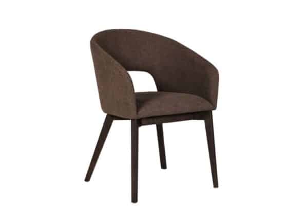 Melbourne Dining Chair Brown Fabric Upholstery and Dark Wooden Legs at The Urban Company Newry buy online UK and Ireland delivery