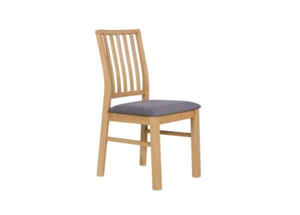 Cooper Slat Back Oak Veneer Dining Chair Grey Fabric Upholstered Seat at The Urban Company Newry buy online UK and Ireland delivery