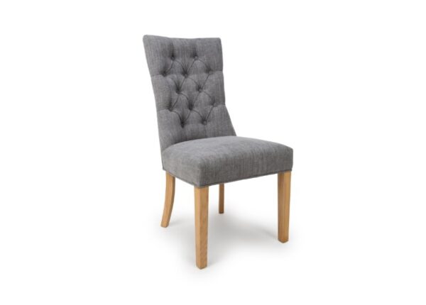 Eaton Grey Fabric Upholstery Button Back Dining Chair at The Urban Company Newry buy online UK and Ireland delivery