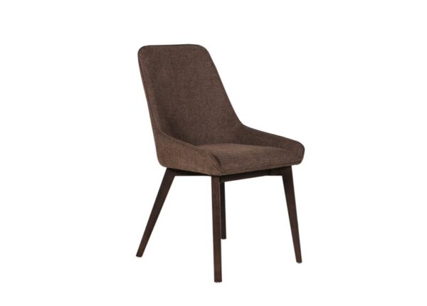 Axton Dining Chair Brown Fabric Upholstery and Dark Wooden Legs at The Urban Company Newry buy online UK and Ireland delivery