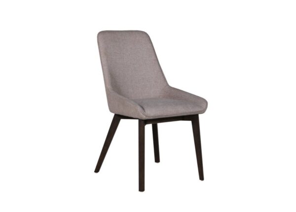 Axton Dining Chair Latte Fabric Upholstery and Dark Wooden Legs at The Urban Company Newry buy online UK and Ireland delivery