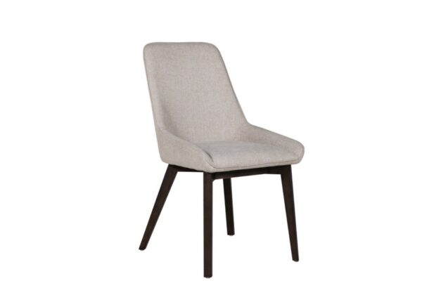 Axton Dining Chair Natural Fabric Upholstery and Dark Wooden Legs at The Urban Company Newry buy online UK and Ireland delivery