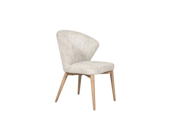 Evie Dining Chair Natural Colour Fabric with Cushioned Seat at The Urban Company Newry buy online UK and Ireland delivery