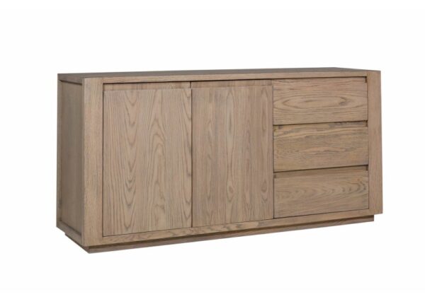 Falun Large Sideboard 2 Door 3 Drawer in Smoked Oak Veneer at The Urban Company Newry buy online UK and Ireland delivery