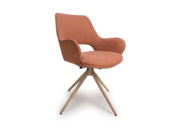 Perth Swivel Dining Chair Brick Orange Upholstery at The Urban Company Newry buy online UK and Ireland delivery