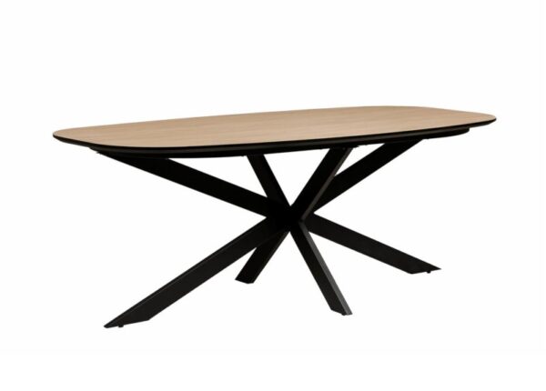 Sadia Oval Dining Table 2m Oak Melamine table top at The Urban Company Newry buy online UK and Ireland delivery