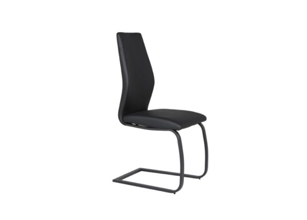 Alta Black Faux Leather Dining Chair with Cantilever Base buy online UK and Ireland deliver or visit The Urban Company Newry Northern Ireland