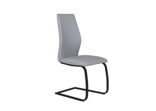 Alta Grey Faux Leather Dining Chair with Cantilever Base buy online UK and Ireland deliver or visit The Urban Company Newry Northern Ireland