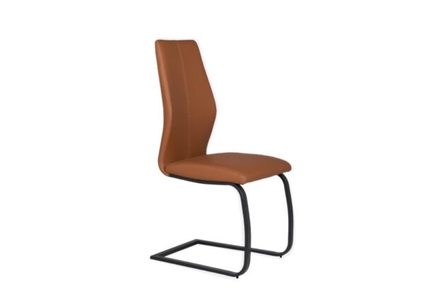 Alta Tan Faux Leather Dining Chair with Cantilever Base buy online UK and Ireland deliver or visit The Urban Company Newry Northern Ireland