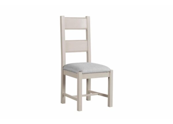 Ashbourne Dining Chair Grey painted Finish with Plush Fabic Upholstered Seat at The Urban Company Newry buy online UK and Ireland delivery