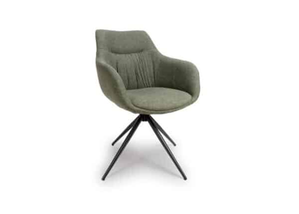 Boden Swivel Dining Chair Carver Style in Sage Green Fabric at The Urban Company Newry buy online UK and Ireland delivery