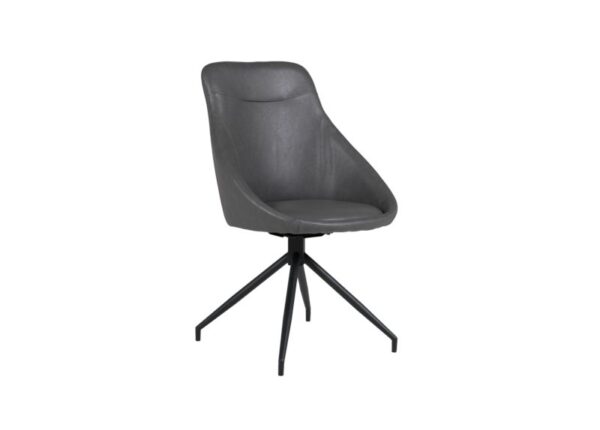 Hendrix Swivel Dining Chair with Grey Micro Fibre Fabric Upholstery at The Urban Company Newry UK and Ireland delivery