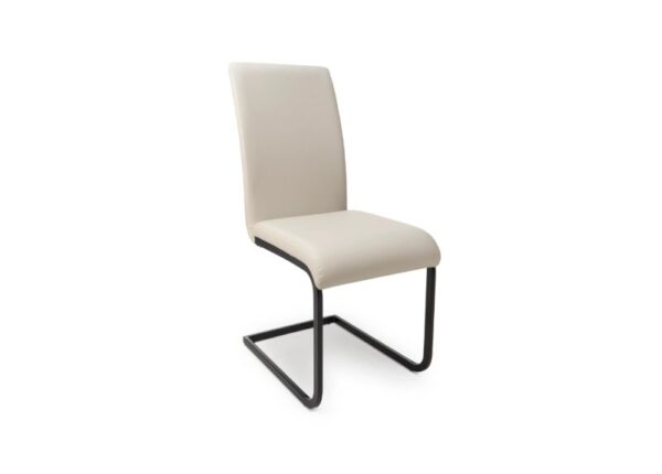 Loft Dining Chair Taupe Faux Leather Upholstery and Black Cantilever Frame at The Urban Company Newry buy online UK and Ireland delivery