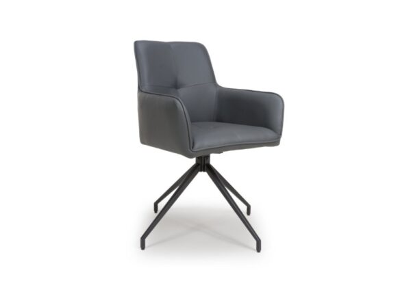 Nix Swivel Dining Chair Grey Faux Leather Upholstery buy online UK and Ireland delivery or visit The Urban company Newry