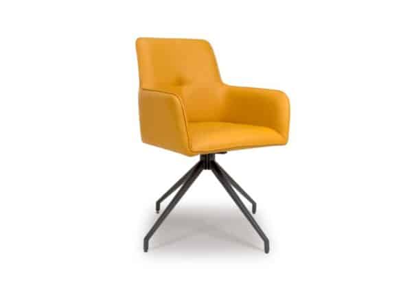 Nix Swivel Dining Chair Ochre Faux Leather Upholstery buy online UK and Ireland delivery or visit The Urban company Newry