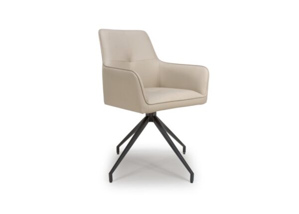 Nix Swivel Dining Chair Taupe Faux Leather Upholstery buy online UK and Ireland delivery or visit The Urban company Newry