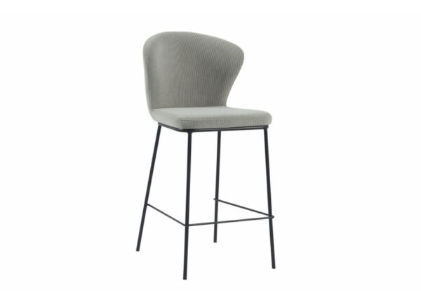 Shea Kitchen Counter Stool Stone White Fabric Upholstery at The Urban Company Newry buy online UK and Ireland delivery