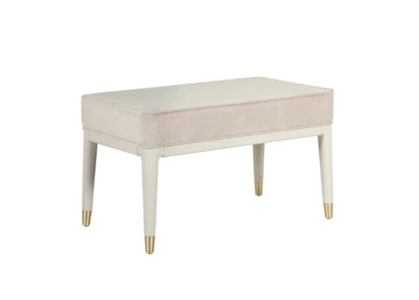 Diletta Dressing Table Stool in Stone White Finish with Velvet Padded Seat at The Urban Company Newry buy online UK and Ireland delivery - main