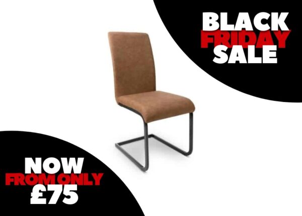 Loft Tan Dining Chair Faux Leather Upholstery Special Discounted Offer at The Urban Company Newry buy online UK and Ireland delivery