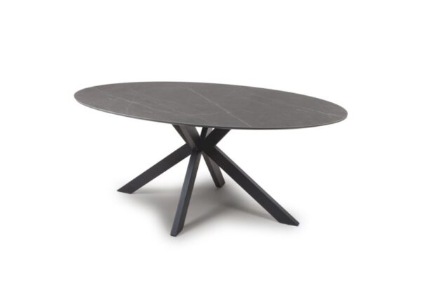 Lunar Oval Dining Table 1800mm with Sintered Stone Table Top at The Urban Company Newry buy online UK and Ireland delivery