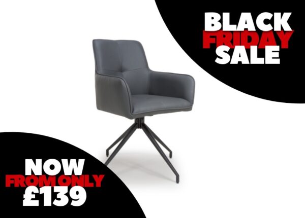 Nix Grey Swivel Dining Chair Faux Leather Upholstery Special Offer buy online UK and Ireland delivery or visit The Urban company Newry