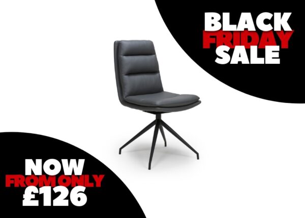 Nobo Grey Swivel Dining Chair in Faux Leather Special Offer UK & Ireland delivery or visit The Urban Company Newry