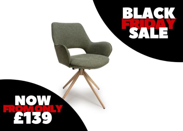 Perth Sage Green Swivel Dining Chair Special Offer at The Urban Company Newry buy online UK and Ireland delivery